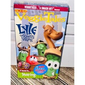 New Sealed- Veggie Tales,  Lyle the Kindly Viking - GREEN VHS